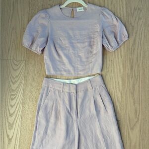 Wilfred by Aritzia linen set in lavender - XS